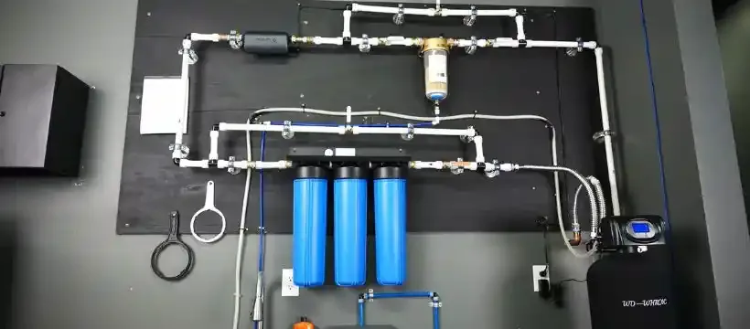 Licensed technician performing water filtration system for a Franklin, TN home